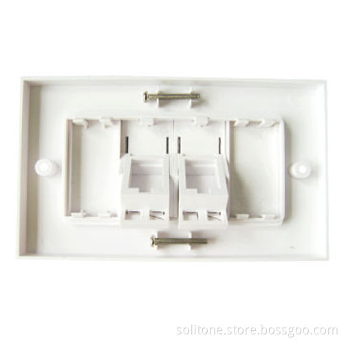 Faceplate in 140 Type and 2-port, Made of PC or ABS Material, New products